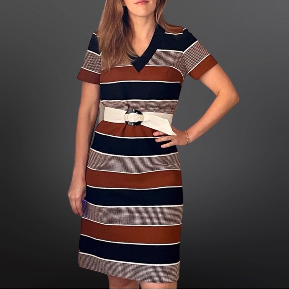 VINTAGE 1960s Mod striped dress by Henry-Lee